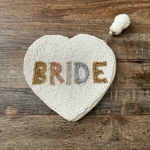 Francesca's Collections White Heart Clutch